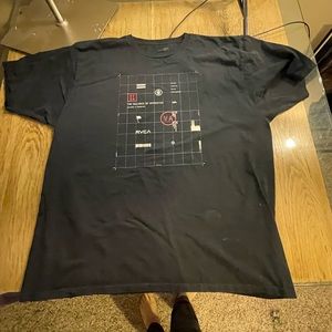 Black RVCA coordinate map print size xxl tshirt